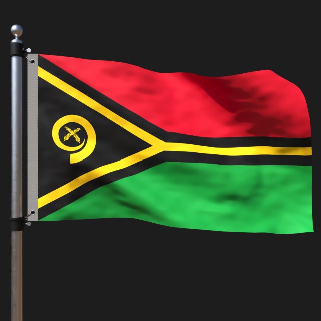 Flag of vanuatu 3D Model .c4d .max .obj .3ds .fbx .stl .blend 