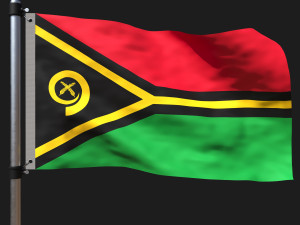 Flag of vanuatu 3D Модель