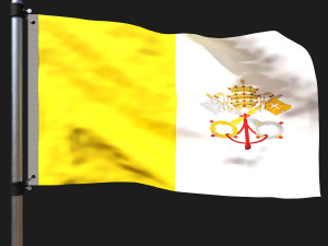 Flag of vatican city 3D Model