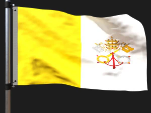 Vatikan şehrinin bayrağı 3D Model