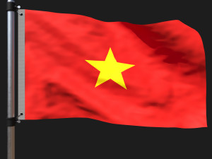 Flag of vietnam 3D Model