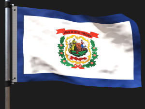 Flag of west virginia 3D Model