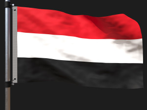 Flag of yemen 3D Model