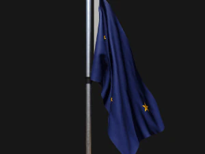 Flag of alaska 02 3D Model