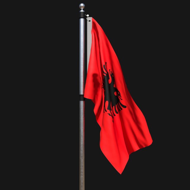 Flag of albania 02 Modèle 3D .c4d .max .obj .3ds .fbx .stl .blend 