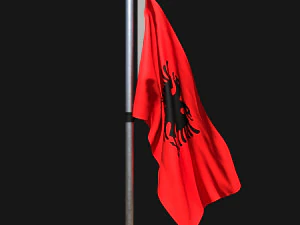 알바니아의 국기 02 3D 모델