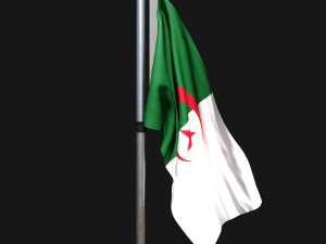 Flag of algeria 02 Model 3D