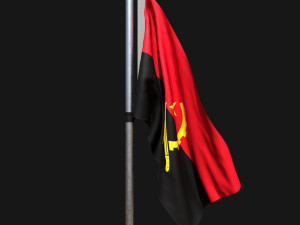 Flag of angola 02 3D Model