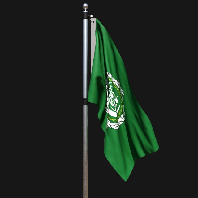Flag of arab-league 02 3D-Modell .c4d .max .obj .3ds .fbx .stl .blend 