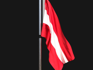 Flag of austria 02 3D Model