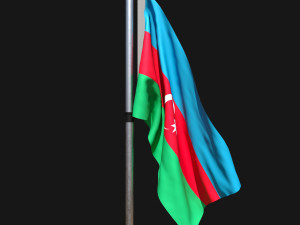 Flag of azerbaijan 02 3D Модель