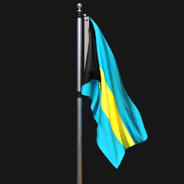 Flag of bahamas 02 Modèle 3D .c4d .max .obj .3ds .fbx .stl .blend 