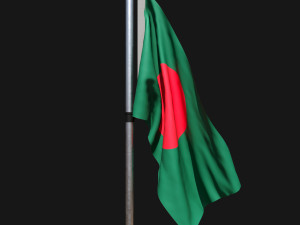 Flag of bangladesh 02 Modelo 3D