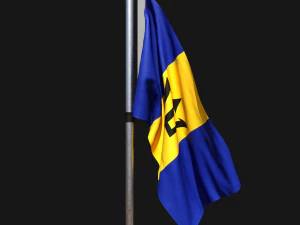 Bandiera delle barbados 02 Modello 3D