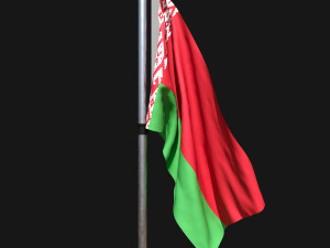 Flag of belarus 02 3D Model