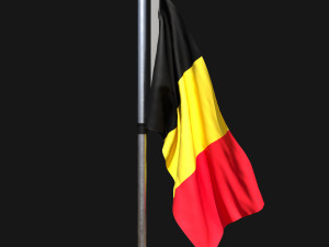 Flag of belgium 02 Modelo 3D