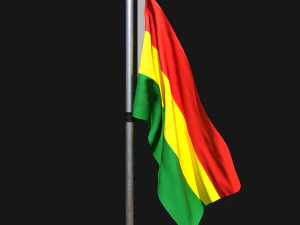 Флаг Боливии 02 3D Модель