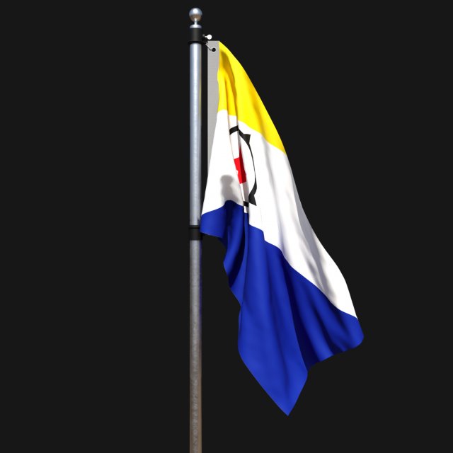 Flag of bonaire 02 Modelo 3D .c4d .max .obj .3ds .fbx .stl .blend 