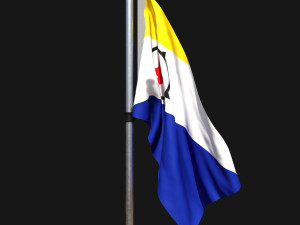 Flag of bonaire 02 3D Model