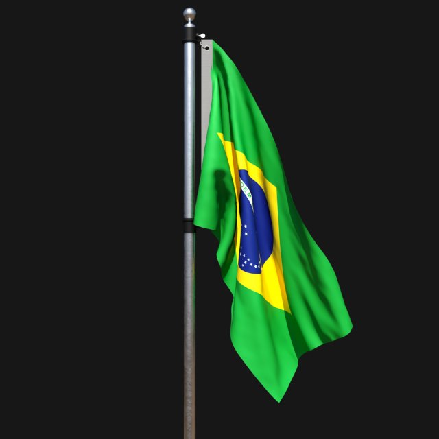 Flag of brazil 02 Modèle 3D .c4d .max .obj .3ds .fbx .stl .blend 