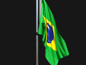 Flag of brazil 02 3D-Modell