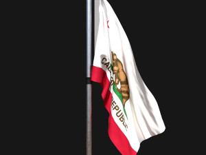 Flag of california 02 3D Model
