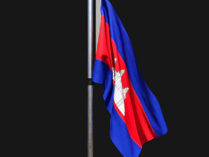 Bendera Kamboja 02 Model 3D