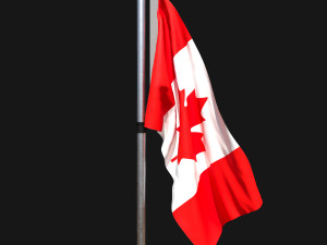 Flag of canada 02 3D Model
