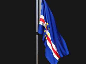 Bandeira de cabo verde 02 Modelo 3D