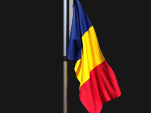 Flag of chad 02 Modelo 3D