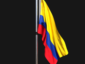 Flag of colombia 02 Modelo 3D