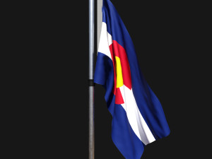 Flag of colorado 02 3D Model