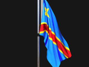 Flaga Konga demokratycznego 02 Model 3D