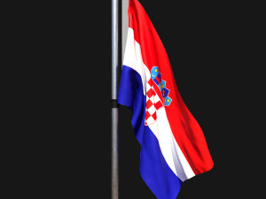 Flag of croatia 02 3D Model