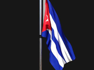 Bandeira de Cuba 02 Modelo 3D