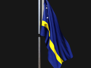 Flag of curacao 02 3D Model