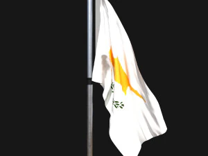 Bandiera di cipro 02 Modello 3D