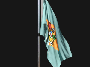 Flag of delaware 02 3D Model