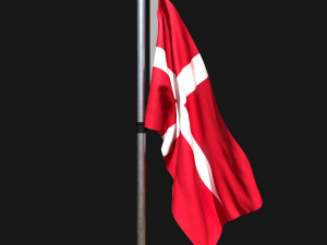 Flag of denmark 02 3D Model