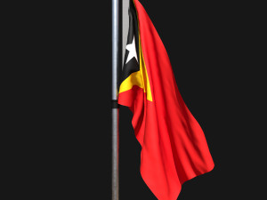 Flag of east timor 02 Modelo 3D