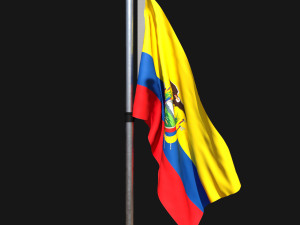 Flag of ecuador 02 3D Model