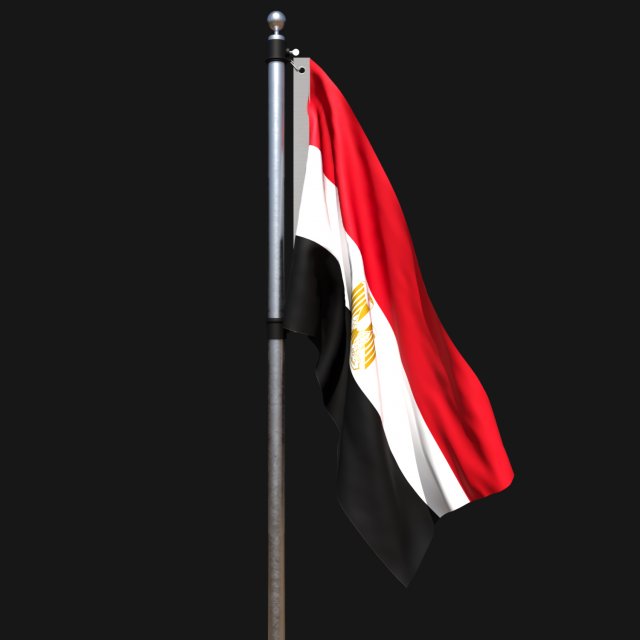 Flag of egypt 02 3D मॉडल .c4d .max .obj .3ds .fbx .stl .blend 