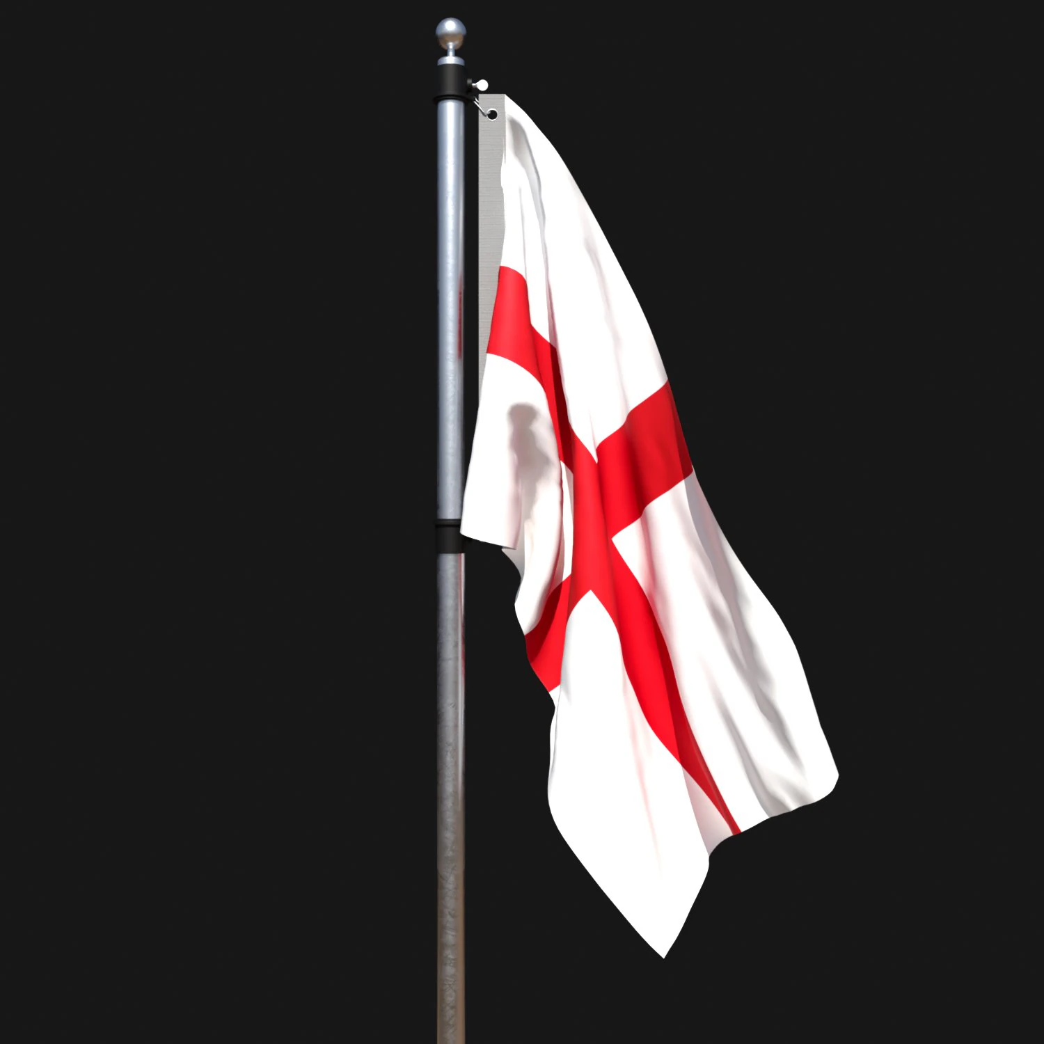 Flag of england 02 3D Model .c4d .max .obj .3ds .fbx .stl .blend 