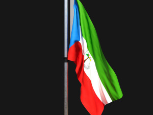 Flag of equatorial 02 3D 모델