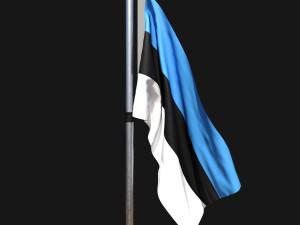 Flag of estonia 02 3D Модель