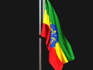 Flag of ethiopia 02 3D Model