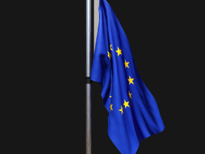 Flag of europe 02 3D Model