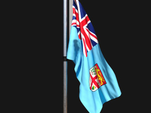 Flag of fiji 02 3D Модель