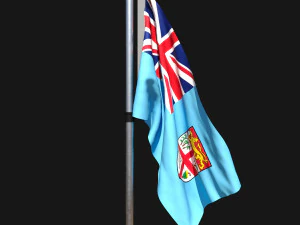 Flag of fiji 02 3D Model