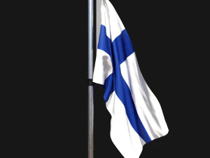 Flag of finland 02 3D Model